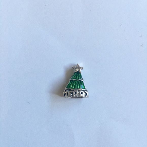 Merry Christmas Tree Sparkle Bead Charm - Picture 2 of 3
